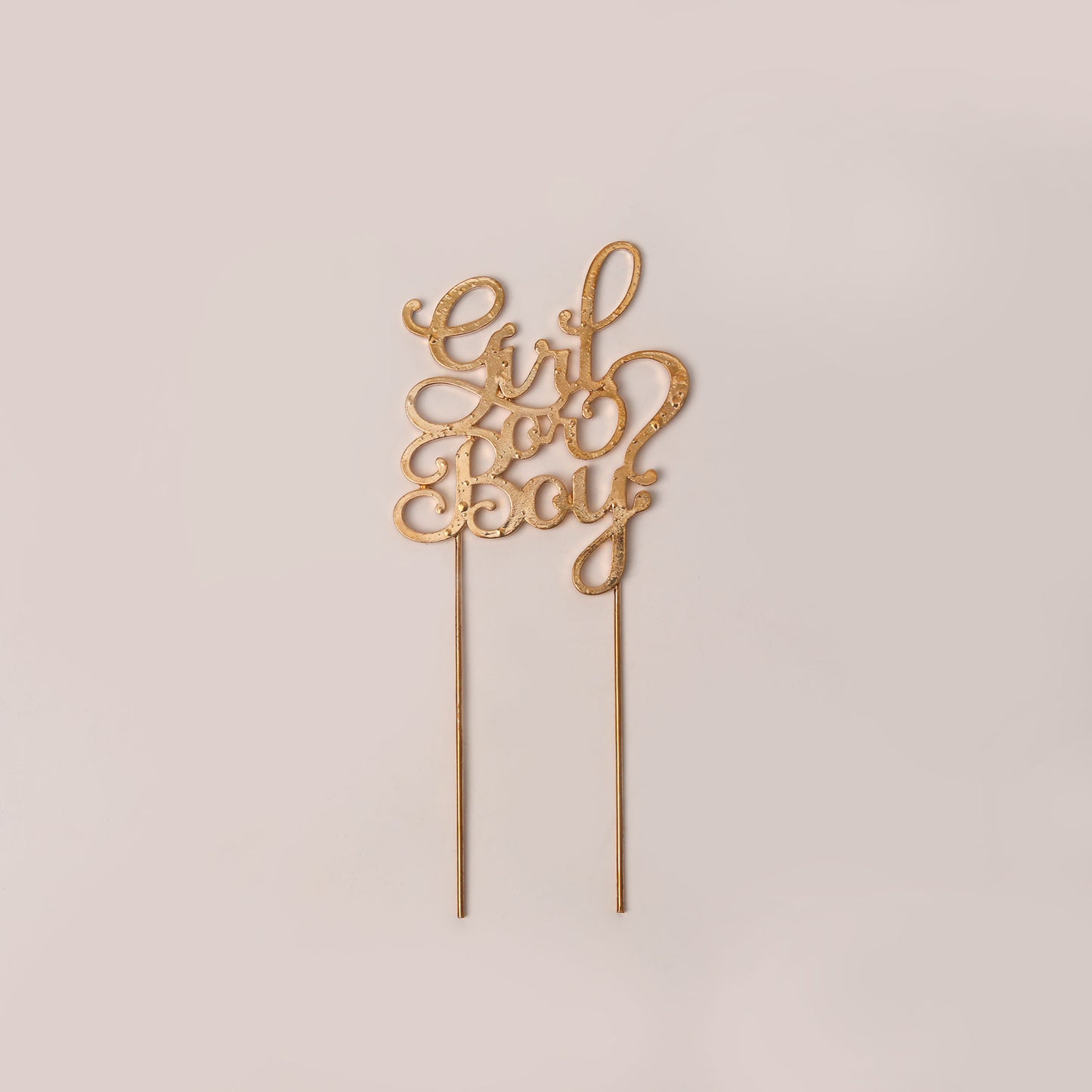 Mettalic Gold (Girl or boy) cake topper