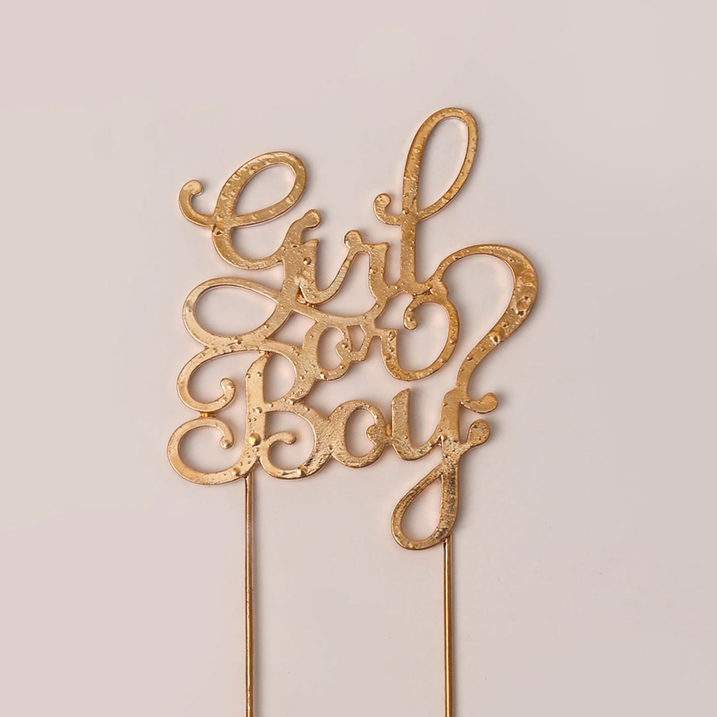 Mettalic Gold (Girl or boy) cake topper